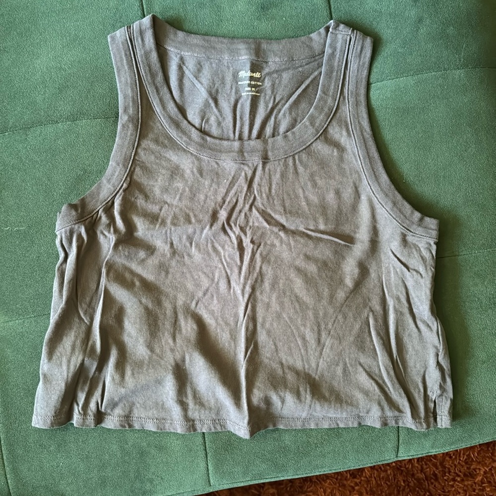 Madewell grey crop tank
